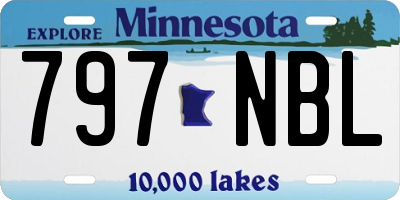 MN license plate 797NBL