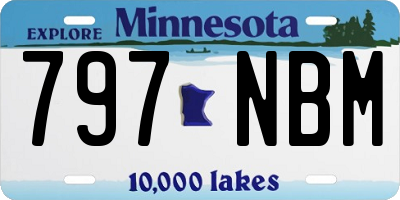 MN license plate 797NBM
