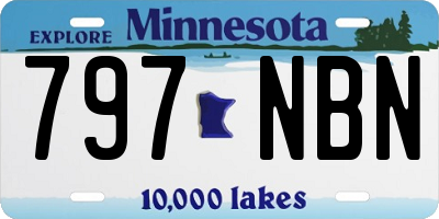 MN license plate 797NBN