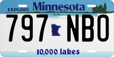 MN license plate 797NBO