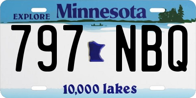 MN license plate 797NBQ