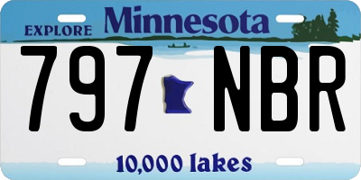 MN license plate 797NBR