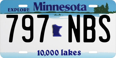 MN license plate 797NBS