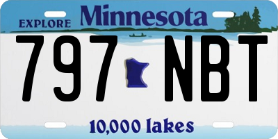 MN license plate 797NBT