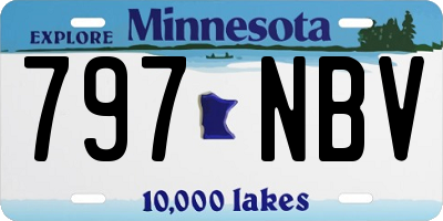 MN license plate 797NBV