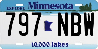 MN license plate 797NBW