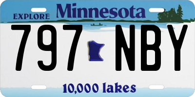 MN license plate 797NBY