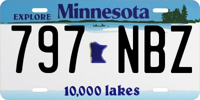 MN license plate 797NBZ