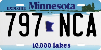 MN license plate 797NCA