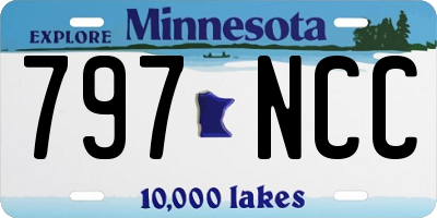 MN license plate 797NCC