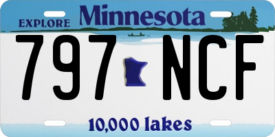 MN license plate 797NCF