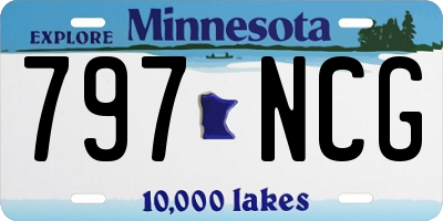 MN license plate 797NCG
