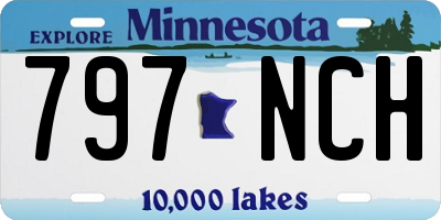 MN license plate 797NCH