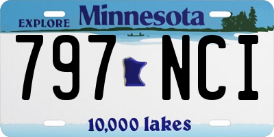 MN license plate 797NCI