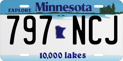 MN license plate 797NCJ