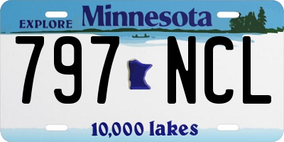 MN license plate 797NCL