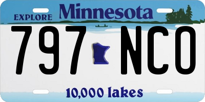 MN license plate 797NCO