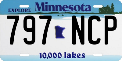 MN license plate 797NCP