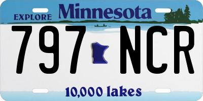 MN license plate 797NCR