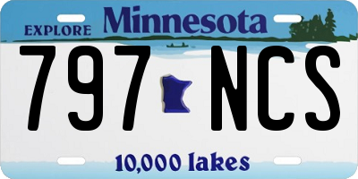 MN license plate 797NCS