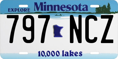 MN license plate 797NCZ