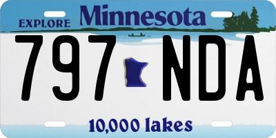MN license plate 797NDA
