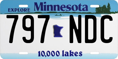 MN license plate 797NDC