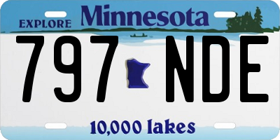 MN license plate 797NDE