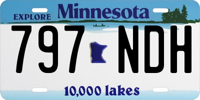 MN license plate 797NDH