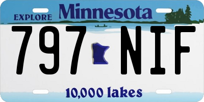 MN license plate 797NIF