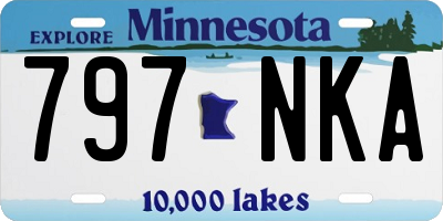 MN license plate 797NKA