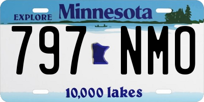 MN license plate 797NMO