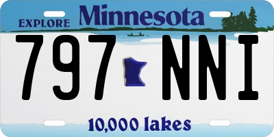 MN license plate 797NNI