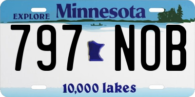 MN license plate 797NOB