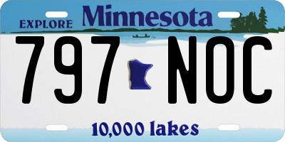 MN license plate 797NOC