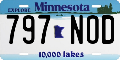 MN license plate 797NOD