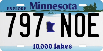 MN license plate 797NOE