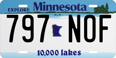 MN license plate 797NOF