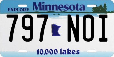 MN license plate 797NOI