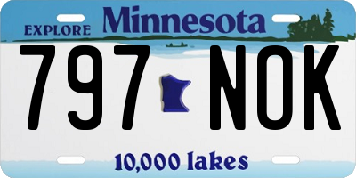 MN license plate 797NOK