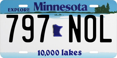 MN license plate 797NOL