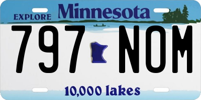 MN license plate 797NOM