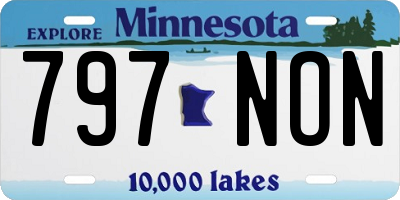 MN license plate 797NON