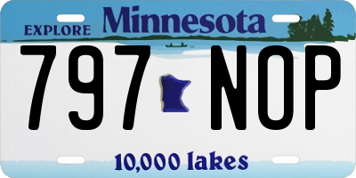 MN license plate 797NOP