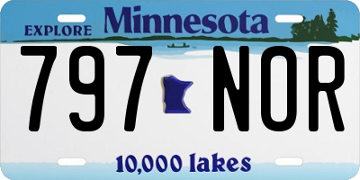 MN license plate 797NOR
