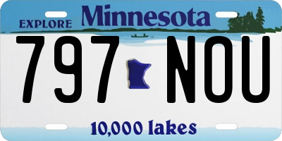 MN license plate 797NOU
