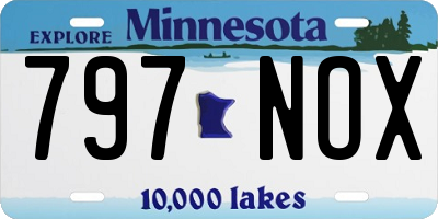 MN license plate 797NOX