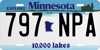 MN license plate 797NPA