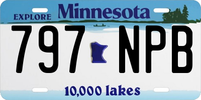 MN license plate 797NPB