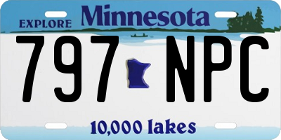 MN license plate 797NPC